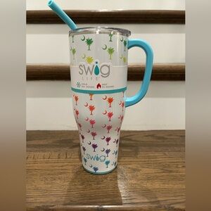 ▪️NWT Swig Life SC palmetto Travel Mug 40oz Insulated Tumbler w Handle/Straw